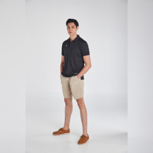 EGO PRIME PM217 เสื้อโปโล สีดำ เสื้อโปโล แอนตี้แบคทีเรีย