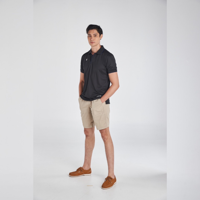 EGO PRIME PM217 เสื้อโปโล สีดำ เสื้อโปโล แอนตี้แบคทีเรีย