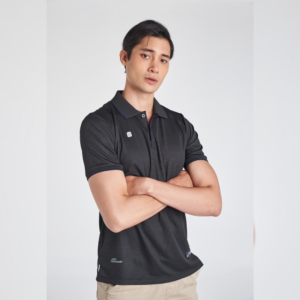 EGO PRIME PM217 เสื้อโปโล สีดำ เสื้อโปโล แอนตี้แบคทีเรีย