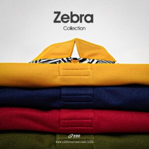 EGO SPORT EG6183 Zebra Collection เสื้อโปโล เสื้อโปโลแขนสั้น ตกแต่งฐานปกลายม้าลาย Anti-Bacterial 99.95%