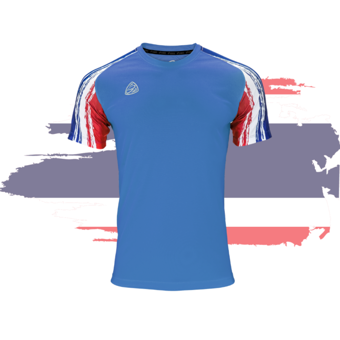 EGO SPORT EG1018 เสื้อกีฬา เสื้อฟุตบอล เสื้อกีฬาคอกลมแขนสั้น ลายธงชาติ 11สี