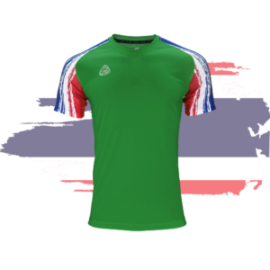 EGO SPORT EG1018 เสื้อกีฬา เสื้อฟุตบอล เสื้อกีฬาคอกลมแขนสั้น ลายธงชาติ 11สี