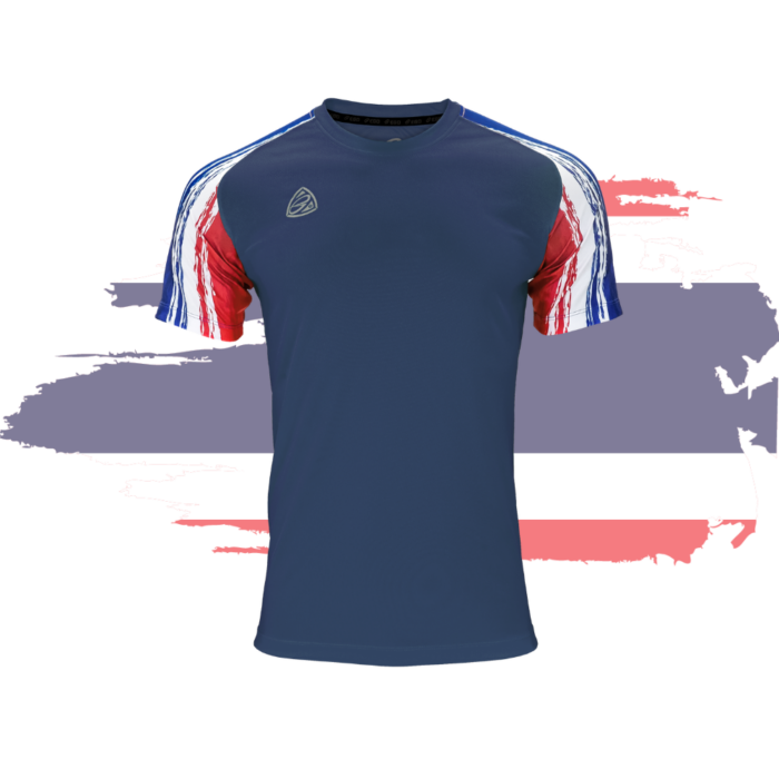 EGO SPORT EG1018 เสื้อกีฬา เสื้อฟุตบอล เสื้อกีฬาคอกลมแขนสั้น ลายธงชาติ 11สี