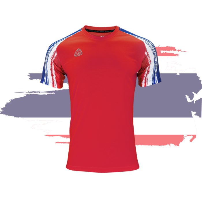 EGO SPORT EG1018 เสื้อกีฬา เสื้อฟุตบอล เสื้อกีฬาคอกลมแขนสั้น ลายธงชาติ 11สี