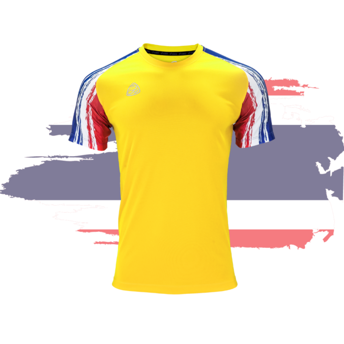 EGO SPORT EG1018 เสื้อกีฬา เสื้อฟุตบอล เสื้อกีฬาคอกลมแขนสั้น ลายธงชาติ 11สี