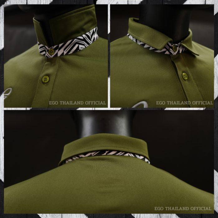 EGO SPORT EG6183 Zebra Collection เสื้อโปโล เสื้อโปโลแขนสั้น ตกแต่งฐานปกลายม้าลาย Anti-Bacterial 99.95%