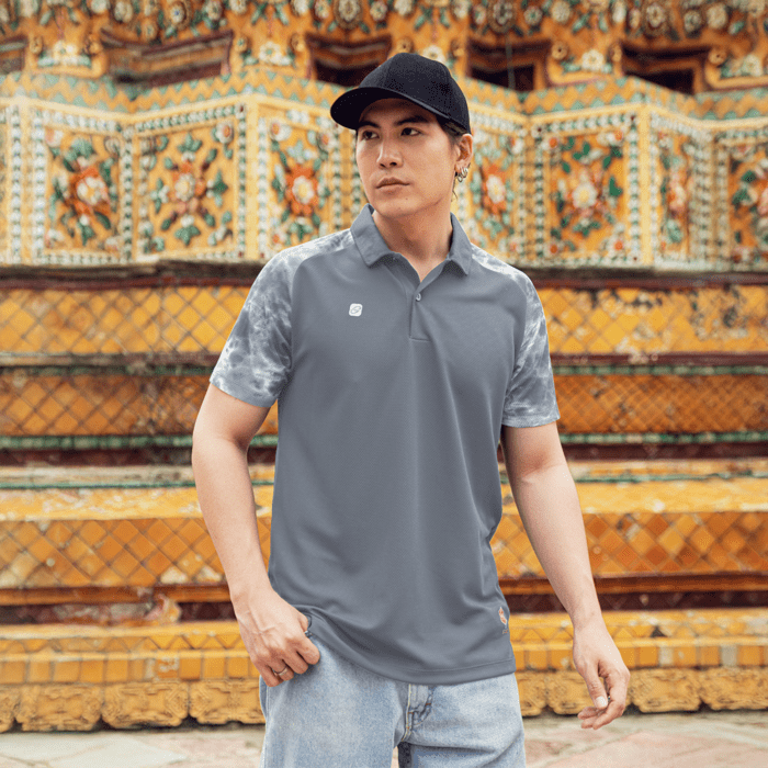 TT-001 RAGLAN SHOULDER TIE DYE POLO SHIRT EGO SPORT x THAITONE