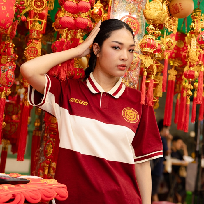 CNY25-01 CHINESE NEW YEAR OVERSIZE COTTON POLO SHIRT EGO SPORT