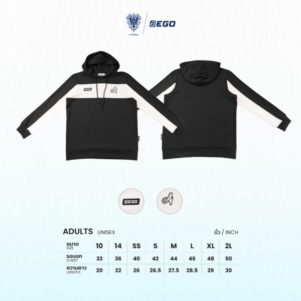 Second image of AE402 เสื้อฮู้ดแบบสวม สีดำ