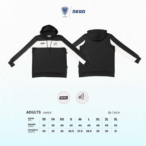 Second image of AE402 เสื้อฮู้ดแบบสวม สีดำ
