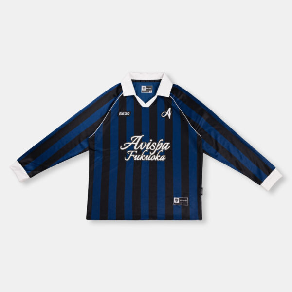 Second image of AE602 เสื้อโปโลแขนยาวทรงโอเวอร์ไซส์ สีกรม