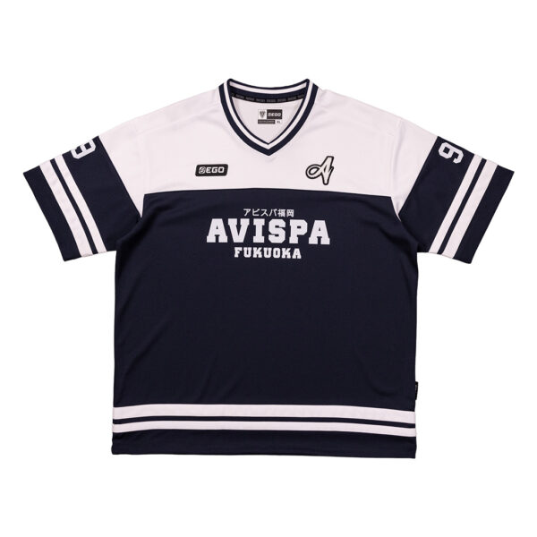 Second image of AE606 เสื้อโอเวอร์ไซส์ เจอร์ซีย์ สีขาว/กรม