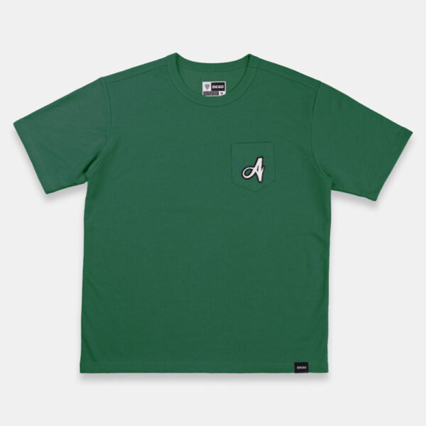 Second image of AE909 เสื้อยืดโอเวอร์ไซส์: อวิสปา ผู้ชาย สีเขียว