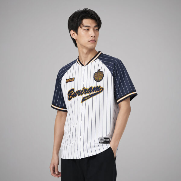 AE25100 เสื้อทรงเบสบอล EGOxBRUTD แบบที่ 1 สีขาว/กรม