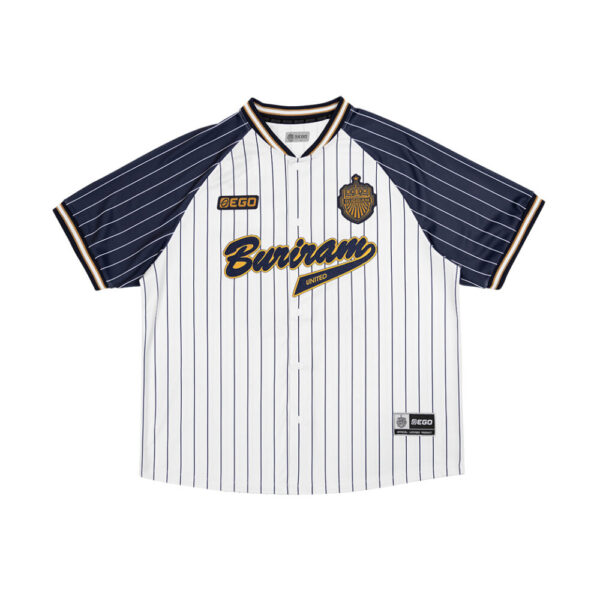 Second image of AE25100 เสื้อทรงเบสบอล EGOxBRUTD แบบที่ 1 สีขาว/กรม