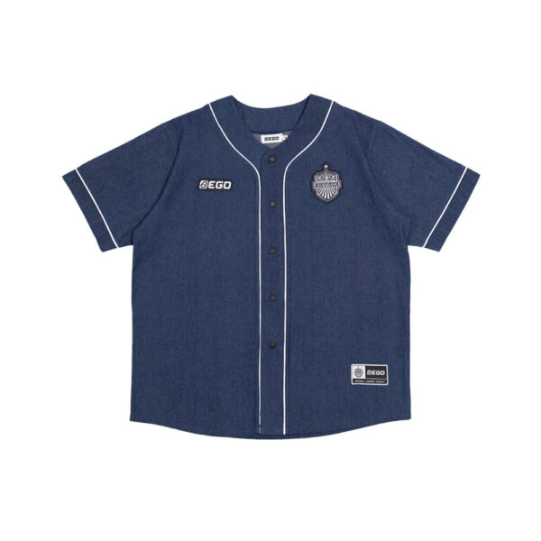 Second image of AE25101 เสื้อทรงเบสบอล EGOxBRUTD แบบที่ 2 สียีนส์