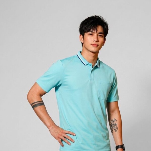 EG6187 เสื้อโปโลชายเบสิกแขนสั้น 99.55% ANTI-BACTERIAL