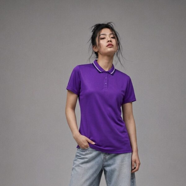 EG6188 เสื้อโปโลหญิงเบสิกแขนสั้น 99.55% ANTI-BACTERIAL