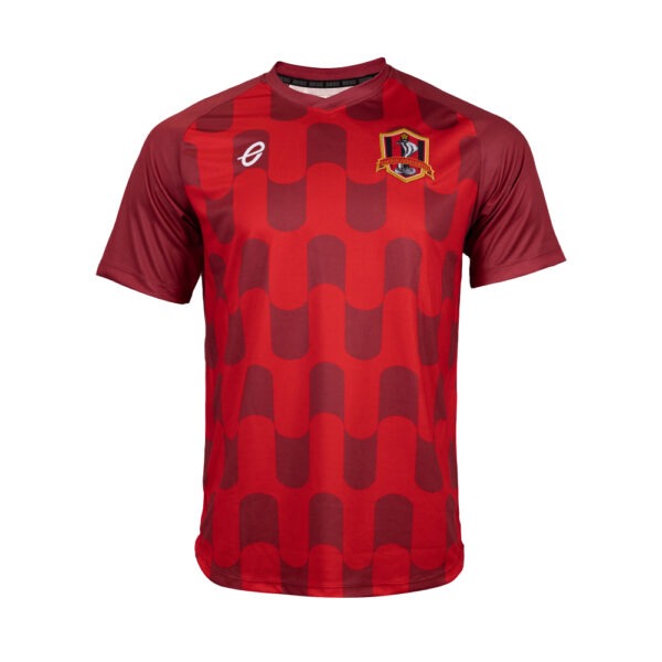 KK013 TRAINING เสื้อซ้อมแขนสั้นพิมพ์ลาย KKUTD 1 สีแดง