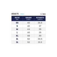 TS025 SIZECHART
