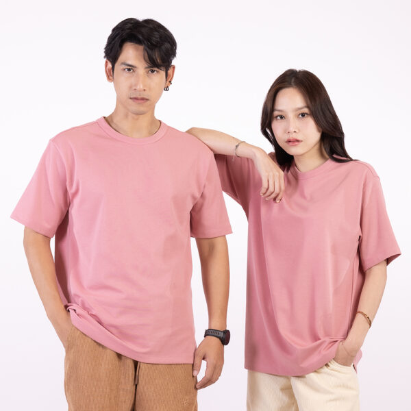 TT011 เสื้อยืดสีล้วนทรงโอเวอร์ไซส์