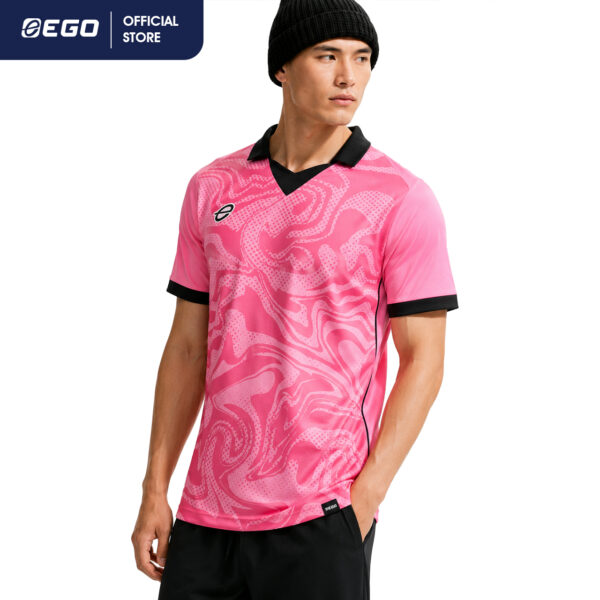 EG5184 เสื้อฟุตบอลคอวีพิมพ์ลาย GAIA Collection Series (EGO SPORT)