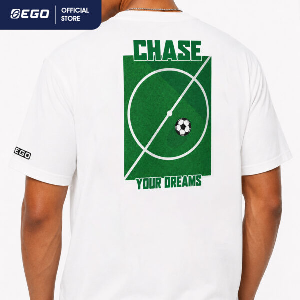 TS035 เสื้อยืดโอเวอร์ไซส์ "CHASE YOUR DREAMS" สีขาวผ่อง