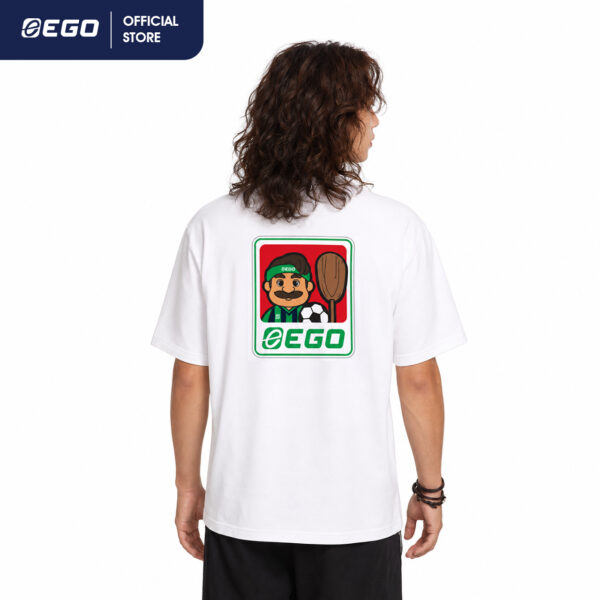 Second image of TS025 เสื้อยืดโอเวอร์ไซส์ EGO x CHAOKOH ขาวผ่อง