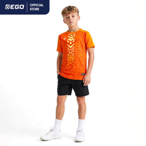 EG5160(KIDS) เสื้อฟุตบอลคอกลมพิมพ์ลายAFCON-AZTEC (EGO SPORT)